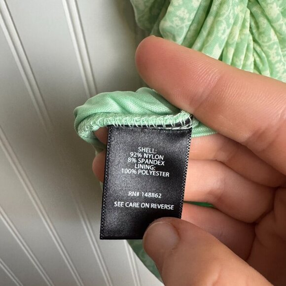 Torrid NWT Green Floral Stretch Mesh Shirred Cami Top Sleeveless A24 - Picture 10 of 10